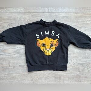 Disney Lion King Simba Sweatshirt H&M Kids Black Graphic Sweater ✨